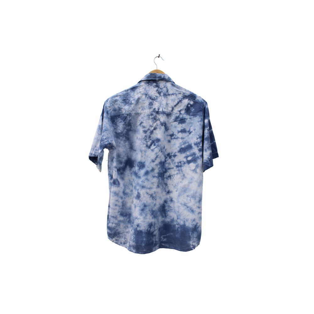 100% Cotton Shibori Shirt - Handcrafted with Reactive